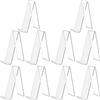 SWAWIS 10 Pezzi Fermalibri in Acrilico Trasparente 15,5 X 11,5 X 5 cm | Supporto per Libri Acrilico