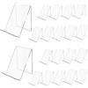 SWAWIS 20 Pezzi Fermalibri in Acrilico Trasparente 13 X 11,5 X 10 cm | Supporto per Libri Acrilico