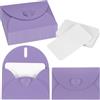 PATIKIL 25 Set Mini Buste Con Chiusura A Cuore 4.1x3 Biglietti Bianchi Con Buste Per Inviti Matrimonio Laurea Festività Ringraziamento Natale Viola