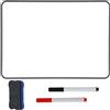 Hiziwimi 1 lavagne bianche cancellabili per scuola, ufficio, formato A4 | 30 x 21 cm, fronte/retro, 2 pennarelli e 1 cancellatori, mini ardesia bianche, riutilizzabili, per lavoro e studio