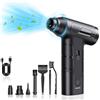 KACNON Motore senza spazzole 130000 Giri/Min MAX, Elettrico Rimuovi Polvere Aria Compressa Senza Fili, Min Aria Compressa Spray con Batteria da 7600 mAh per la Pulizia del PC, Divano, Tastiera, Auto