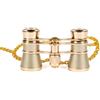 Qianly Binocolo Compatto da Spettacolo Binocolo con Scatola di Presentazione Resisn Occhiali da Opera per Concerti, Oro