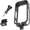 Generic Gabbia per fotocamera leggera con telaio aperto in PVC-metallo nero | Adattatore di montaggio filettato per Vlogging all'aperto, ciclismo video e riprese di viaggio