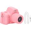 UPALDHOU Mini Fotocamera Portachiavi con Luce LED, Videocamera Portatile Compatta for Uso Quotidiano e Viaggi (PINK)