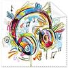 DIYthinker Regalo Auricolare colorato Musica Pazzo Modello Occhiali Panno Panno di Pulizia pulitore dello Schermo del Telefono 5pcs