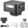 ZENIKO ZT08 C Mini flash per fotocamera, 47 g, leggero design retrò, fino a 740 full-power, schermo OLED compatto retrò TTL flash per Canon