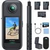 AKASO 360 Creator Combo - Action Camera a 360° con video 5,7K a 360°, foto da 72 MP, stabilizzazione SuperSmooth, blocco orizzonte, tracciamento AI, bastone selfie invisibile, touchscreen, scheda
