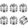 QUARKZMAN Adattatori per Vite 1/4-20F a 3/8-16F 10 x 7.5mm 6 Pezzi | Converti, Ottone, Argento, per Treppiede Stabile, per Fotocamera Monopiede/Video/Riflettente