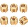 QUARKZMAN Adattatori a Vite 1/4-20 Femmina a 3/8-16 Femmina Ottone | 6 Pezzi da 9,5 x 8 mm, per Treppiede Stabile, per Fotocamera, Monopiede e Videocamera Riflettente, Colore Giallo