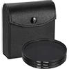 QUARKZMAN Kit Filtri ND2/ND4/ND8 77mm Alluminio Nero | a densità neutra circolari, con custodia, per vari obiettivi fotografici