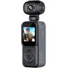 Wodsty 4K Body Camera con visione notturna grandangolo 130° (nero) | Obiettivo grandangolare a 130°, risoluzione 4K, LED per visione notturna, design ideale per sport e viaggi