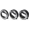 Phefop Set di Tubi di Prolunga Macro 10 Mm 16 Mm 21 Autofocus per Obiettivi | Struttura in Lega di Alluminio, Compatibile con Sony A7 Serie A6000, Riduce la Distanza Minima di Messa a Fuoco per Scatti
