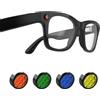 BonFook Filtro LED colorato a scatto per occhiali Ray-Ban Meta Smart, converte flash bianco in luce colorata LED che cambia colore (rosso, blu, giallo, verde)