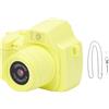 UPALDHOU Mini Fotocamera Portachiavi con Luce LED, Videocamera Portatile Compatta for Uso Quotidiano e Viaggi (YELLOW)