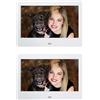 DCYEQRQ Schermo da 7 pollici HD Digital Photo Frame Electronic Album Full Function Photo Player più chiaro (2 pezzi bianco)