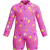 Speedo Long Sleeve Print Zipped One Piece Costume da Bagno Unisex - Bambini e Ragazzi