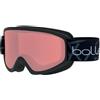 Bollé - FREEZE & PLUS Matte Black Ski Goggles Visión óptima, protección antiniebla y antiarañazos, doble pantalla, marco ventilado