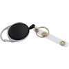 WEDO 262415501 - Clip per cintura 2 in 1, per chiavi e carte di credito, cordino di estrazione (59,50 cm) in nylon, argento/nero opaco