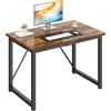 JUMMICO Scrivania da Lavoro 80 x 50 cm Scrivania per lo Studio Marrone | Tavolo Informatico Compatto, Postazione PC Compatta per Casa e Ufficio, Tavola in Legno, Telaio in Metallo