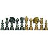 Italfama Re Scacchi Ottone Placcato Oro Argento 11.5cm Prodotto in Italia