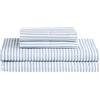 Madison Park Essentials Jaxon - Set di biancheria da letto con piumone e lenzuola, con stampa moderna e casual a righe, per tutte le stagioni, in morbida microfibra, con federe, 7 pezzi, colore: