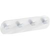 Wenko 22933100 di perforazione 4 ganci Piceno, Acciaio inossidabile, Bianco, 30 x 4 x 15,5 cm