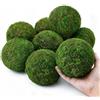 Qingbei Rina 12 sfere di muschio artificiale decorative da 10 cm, palline di muschio verde, riempitive, sfere decorative per la stanza, decorazione per la casa, centrotavola, matrimoni, feste,