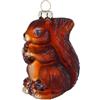 Holly & Jolly - Pallina di Natale Scoiattolo, ca. 8 cm | Palla di Natale in vetro, dipinta a mano, decorazione per l'albero di Natale nei toni del marrone, opaca, decorazione