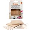 Decora 9280124 Confezione da 100 Stecche in Legno Di Faggio per Gelati e biscotti su stecco. Dim. 10 X H 93 Mm. Spessore 2 mm. Idonee al contatto con gli alimenti e adatte al congelatore