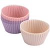 FACKELMANN Pamela Reif - Pirottini in silicone per muffin, 12 pezzi, in silicone platinico rosa pastello, lavanda e beige, resistenti a temperature da -40 °C a più 230 °C, lavabili in lavastoviglie