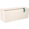 EDA - Balconera Volcania'Up 25 L - Decorazione imitazione pietra - Singola parete - Area di ritenzione idrica - 59 x 19,5 x 22,8 cm - Beige calcareo
