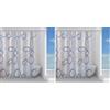 Gedy | Ciotoli Tenda Doccia in Peva, Finitura Azzurra, Dimensioni 200 x 120 x 0,1 cm e Peso 0,245 kg (Confezione da 2)