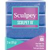 Sculpey Polimero III Glitter Blu 2 Oz