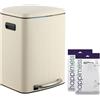 happimess HPM1005F Marco Pattumiera Rettangolare Doppio Secchio da 10,6 Galloni con Coperchio a Chiusura Morbida, Resistente alle Impronte Digitali, Moderna, Minimalista per Casa, Cucina, Ufficio,