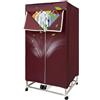 Deurqund Asciugatrice elettrica da 1500 W, con telecomando, timer da 0 a 240 minuti | Acciaio inossidabile PC Oxford, cinque elementi riscaldanti PTC, portata 30 kg, asciugatrice ad aria calda per appartamento