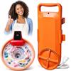 Generic Lavatrice a Secchio Portatile, 5 Galloni con Timer | Mini Bucket Washer, timer 15 min, display digitale, agitazione reversibile, per calzini, biancheria intima, campeggio(orange)