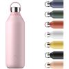 Chilly's Bottle Series 2 - Bottiglie Termiche in Acciaio Inossidabile con Colletto Liscio e Laccetto - Blush Pink, 1000ml