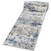 Mazovia Tappeto Runner Corridoio 60x175cm Grigio Blu Astratto | Tappeto Runner Cucina Camera da Letto Pelo Corto Riscaldamento a Pavimento Venduto al Metro Anallergico Robot Aspirapolvere