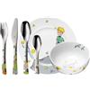 WMF Set di stoviglie per bambini WMF Il Piccolo Principe, 6 pezzi - posate in acciaio inox con incisione personalizzata - posate per bambini lavabili in lavastoviglie - regalo per nascita o battesimo