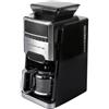 Homtone Macchina da caffè con filtro con macinino rimovibile e blocco | Macchina da caffè con timer 24 ore, con caraffa in vetro da 12 tazze, filtro permanente in metallo, 1400 W