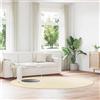 Molumvel Tappeto shaggy, rotondo, 240 x 240 cm, a pelo lungo, morbido, antiscivolo, in poliestere, per camera da letto e ufficio, colore: crema
