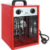UISEBRT Termoventilatore elettrico professionale da 3 KW con 3 livelli di riscaldamento, termostato integrato, protezione da sovraccarico, riscaldamento da costruzione, 3000 Watt