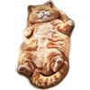 Generic Tappeto soffice a forma di gatto, lavabile, in finta pelliccia, 40 x 60 cm, per arredamento per la casa e gli amanti dei gatti, in morbido materiale sintetico, antiscivolo, per camera da letto e
