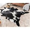 ZSCYD-yingda1992 Tappeto grande con stampa di mucca, colore bianco e nero, in finta pelle di vacchetta, tappeto per la casa, 158 x 220 cm/1,6 x 2,2 m