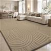 Sour Lemon Tappeto grande per soggiorno, 160 x 230 cm, cachi, lavabile | Tappeto extra large per soggiorno, moderno 3D, antiscivolo, a pelo basso, non perde pelo, soffice tappeto a pelo lungo