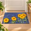 OTHERWISETRIVIAL Tappeto da Interno/Cucina/Ingresso Antiscivolo Rettangolare in Poliestere e Gomma, 449 BLU GIRASOLI 1° 50X80CM