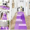 ZUZEKU Tappeto passatoia da cucina, lavabile, antiscivolo, 55 x 150 cm, colore lilla e lungo, per corridoio, soggiorno, camera da letto, venduto al metro, personalizzabile, colore: viola