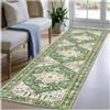 BORKOY Tappeto Corridoio Lungo 50x250cm Tappeti Passatoia Cucina Vintage Antiscivolo Lavabile in Lavatrice Verde Stile Retro per Ingresso Lavanderia Ufficio Sala Camera da Letto Morbido Pelo Corto