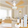 FIBRAVE Ventilatore da Soffitto con Luci e Telecomando 40W | 2026 Nuovi Ventole da Soffitto LED 3 Velocità Ventilatore Moderno Luminoso Dimmerabile 3 Colore, Legno Chiaro