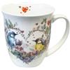 Ambiente Tazza da caffè con manici, 0,4 l, in porcellana, motivo: uccelli, serie loving birds
